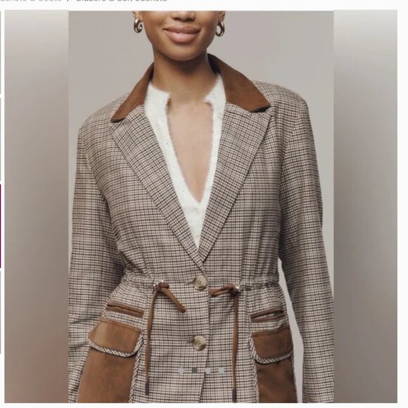 Anthropologie Maeve Cinch-Waist Blazer XS XXS NWT - Picture 1 of 3